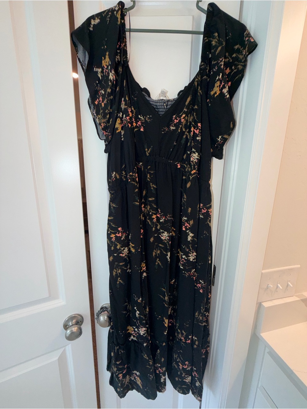 Terra & Sky Floral Midi Dress – Size 2X (20/22W)